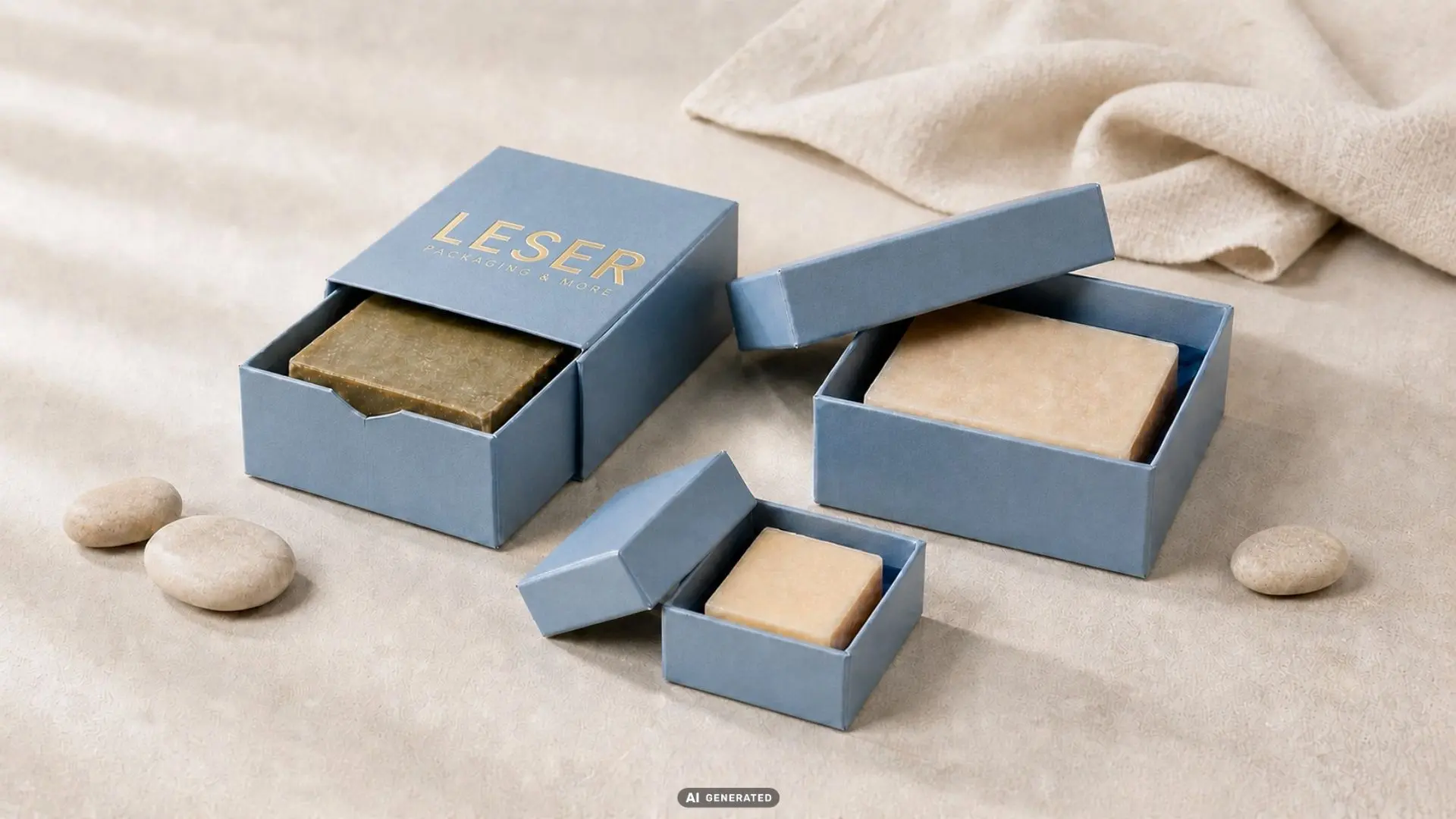 Who does LESER make soap packaging for?