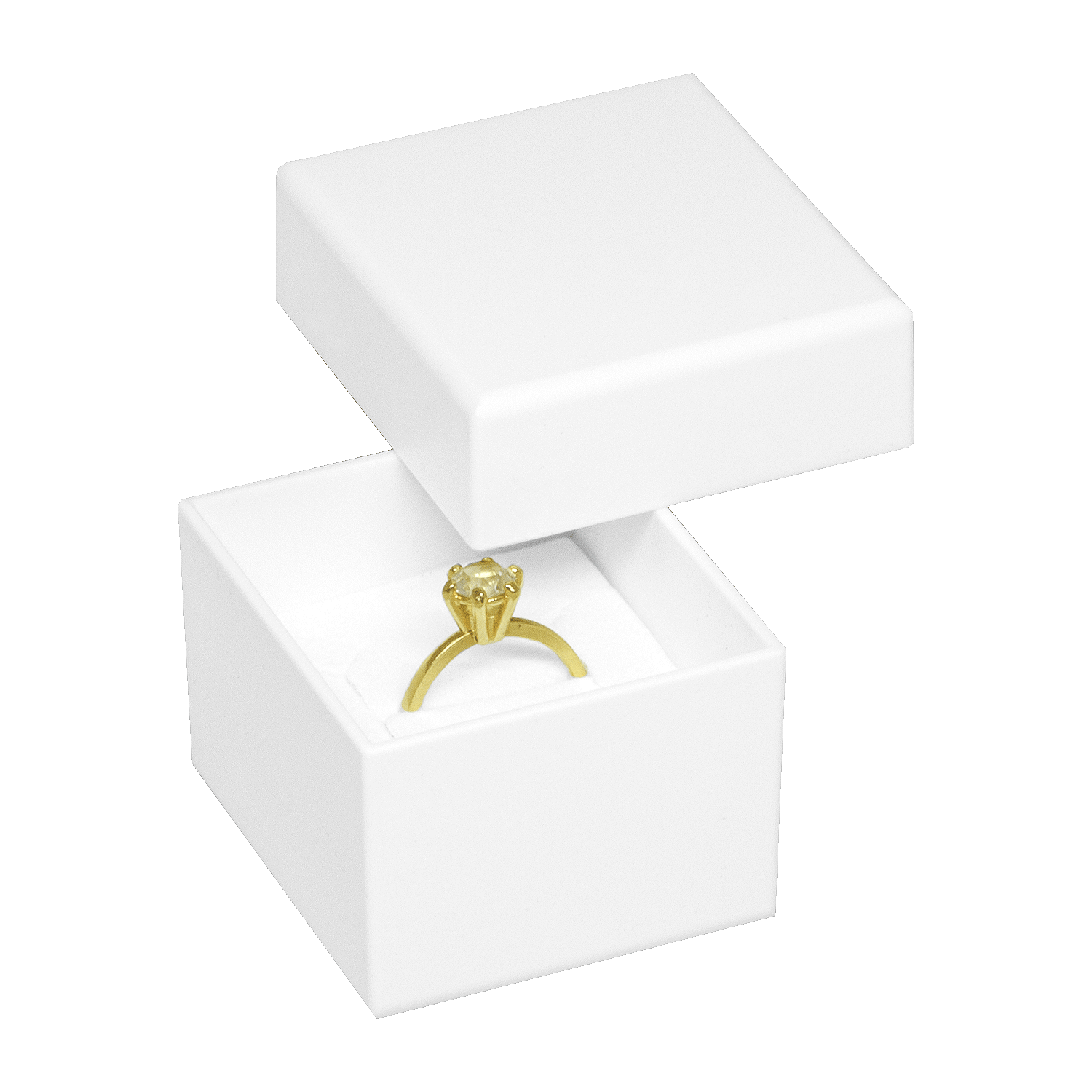 Bio-plastic boxes for rings - wedding rings - stud earrings
