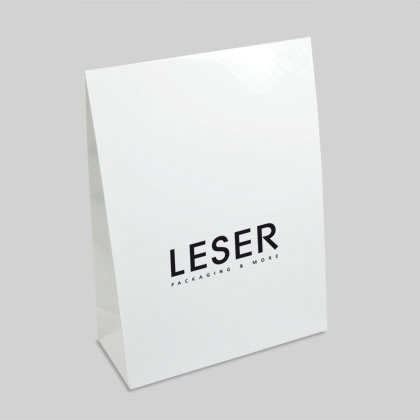 Cheap paper carrier bags with adhesive strips