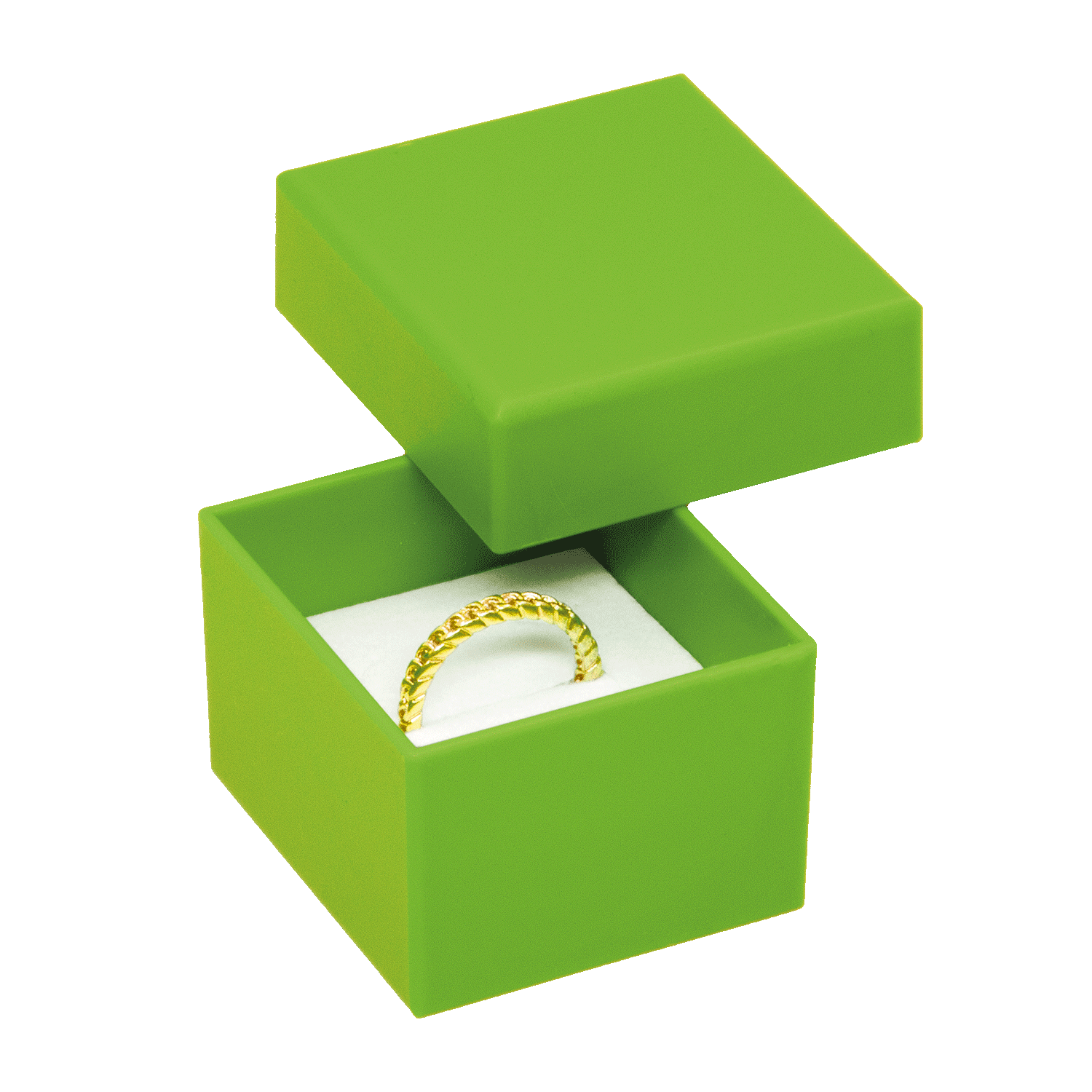 Bio-plastic boxes for rings - wedding rings - stud earrings
