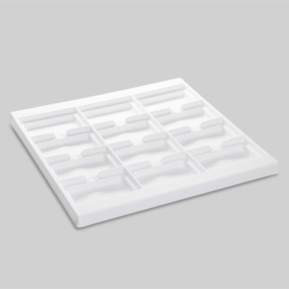 Vacuum formed insert with 12 compartments - 70x45 mm