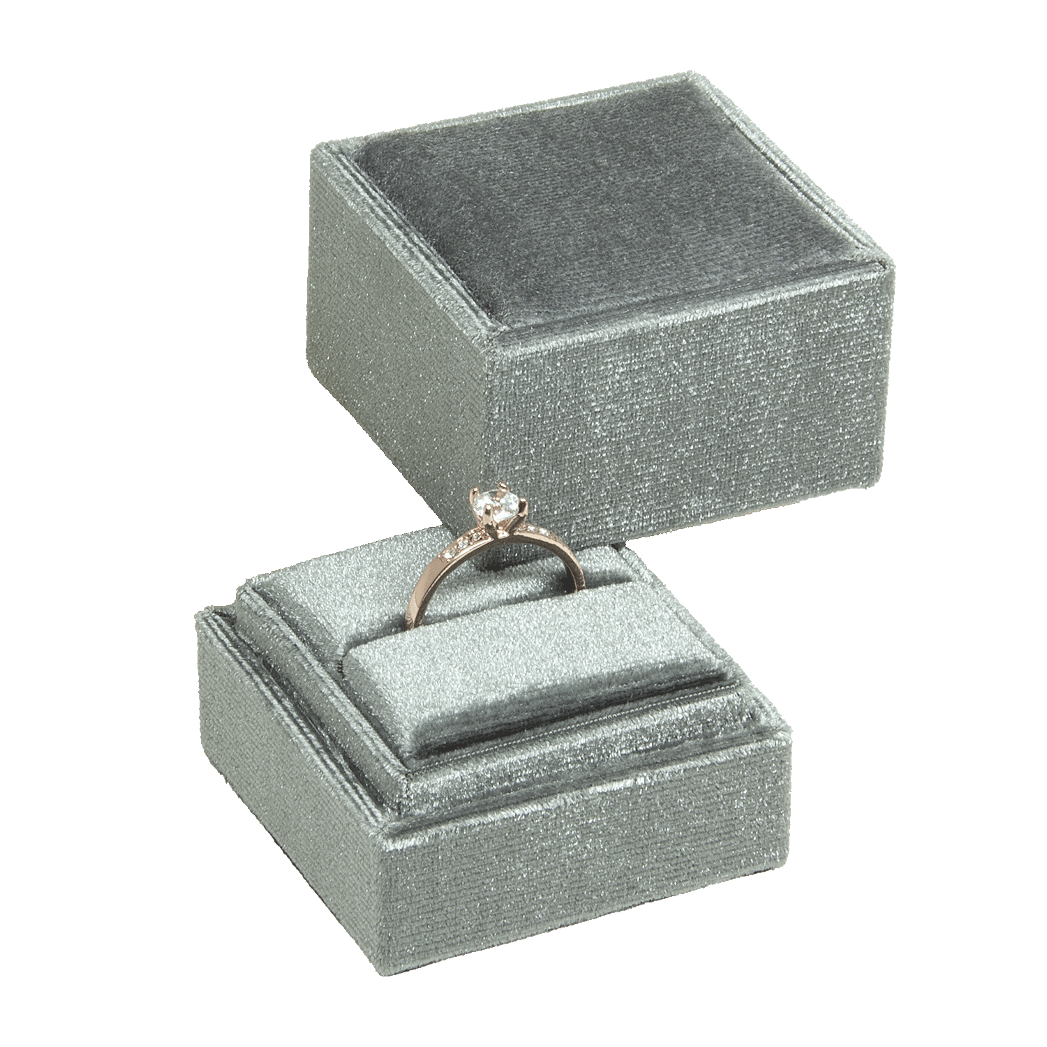 Ring cases with velvet cover