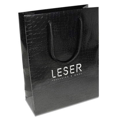 Paper carrier bags in croco design