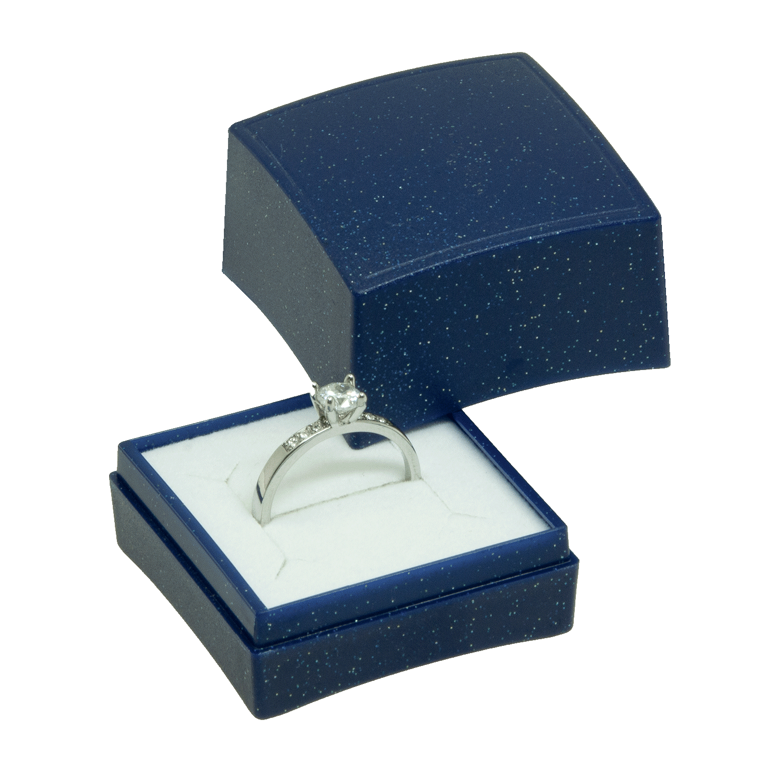 Plastic boxes for rings - wedding rings - stud earrings