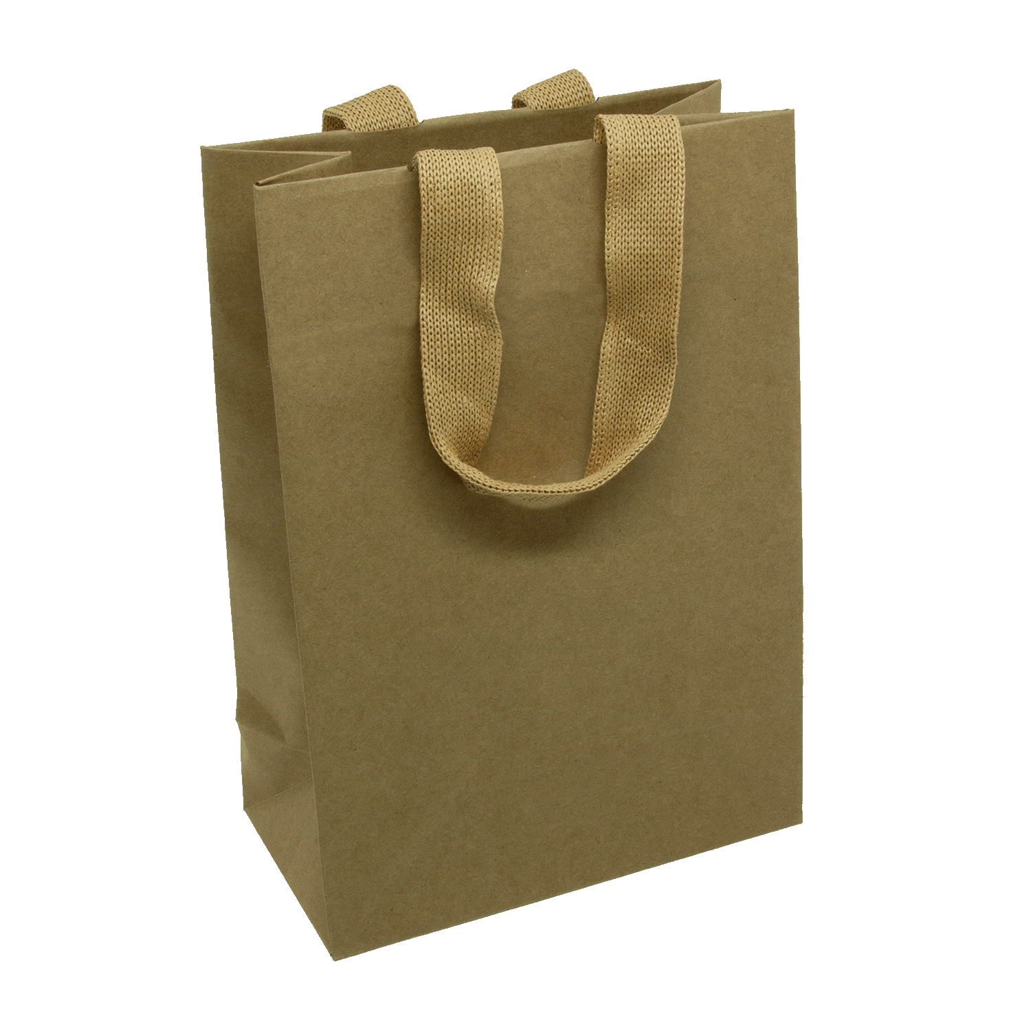 Kraft paper carrier bags with textile look handle