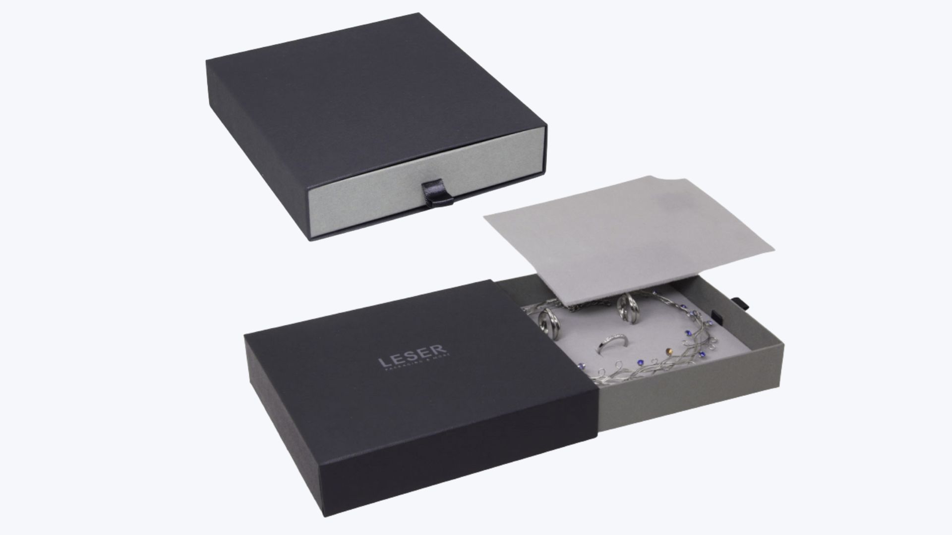 Cardboard slipcase and drawer boxes Cardboard slipcase and drawer boxes