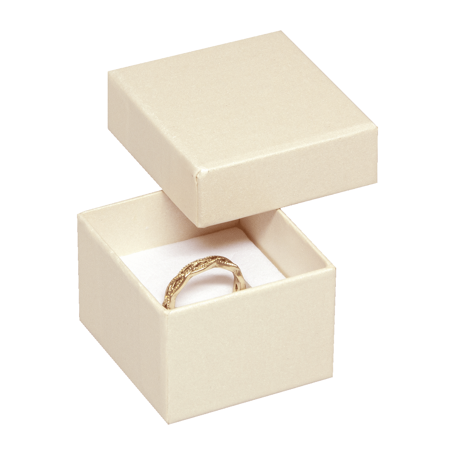 Cardboard boxes for rings - wedding rings - stud earrings