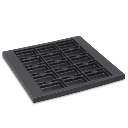 Vacuum formed insert with 15 compartments - 55x38 mm