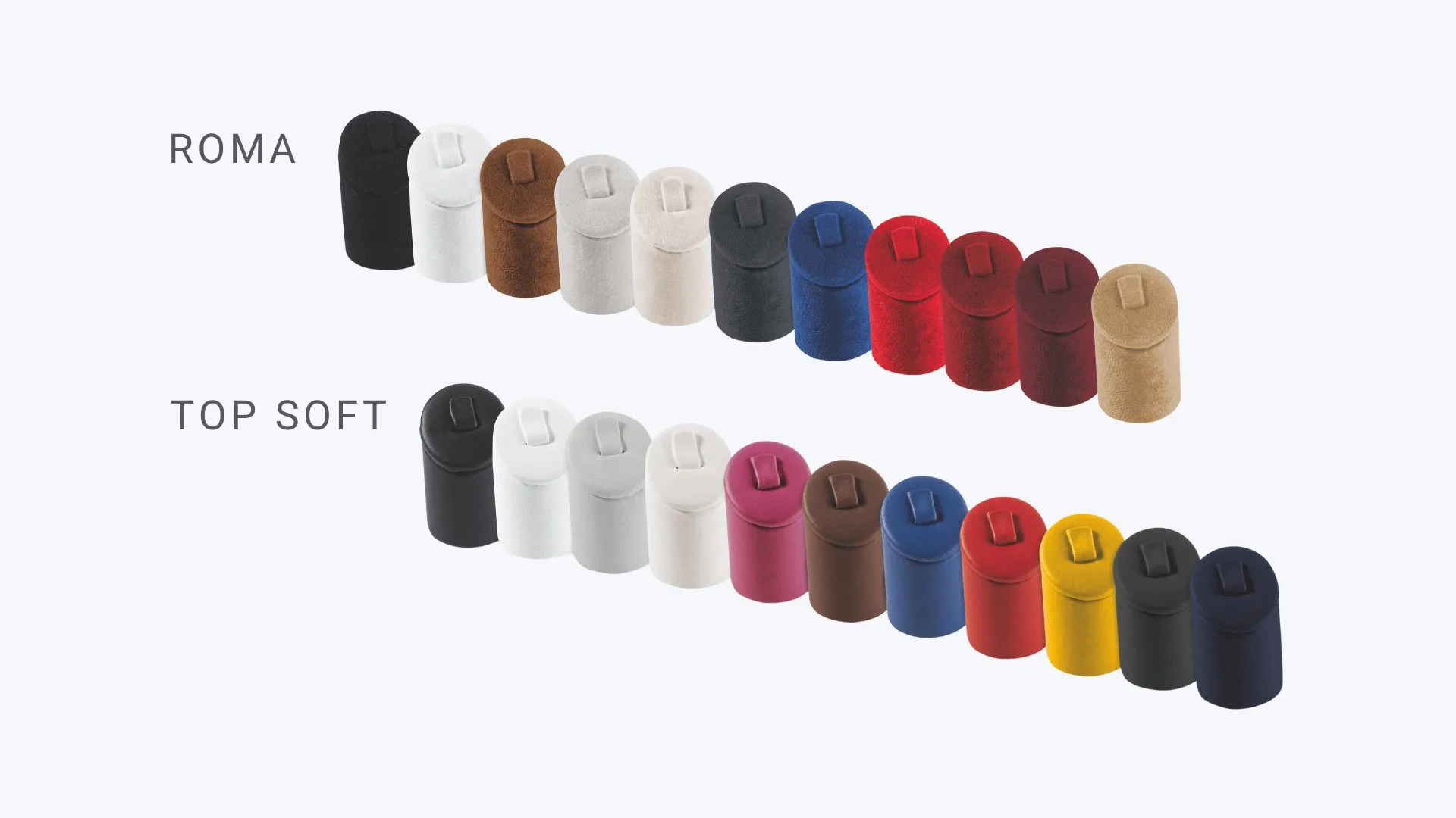 ROMA and TOP SOFT - colour variety for your Jewellery busts