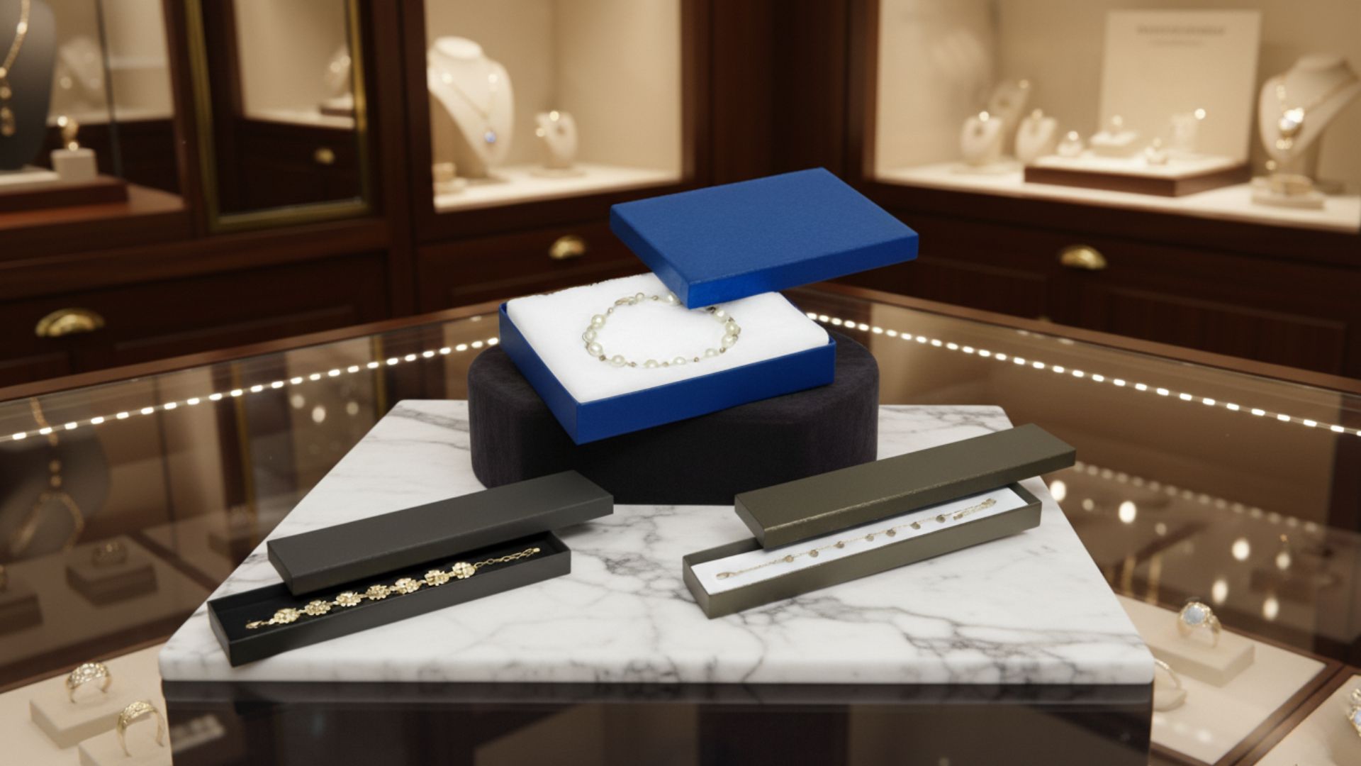 Classic jewellery boxes for bracelets