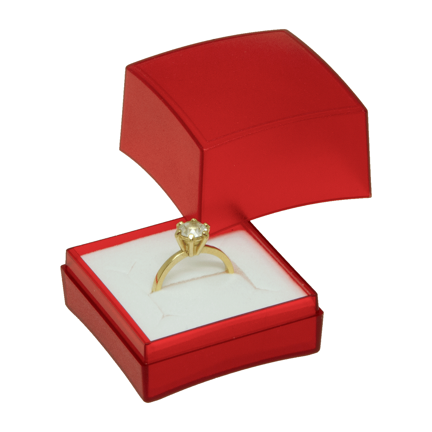 Plastic boxes for rings - wedding rings - stud earrings