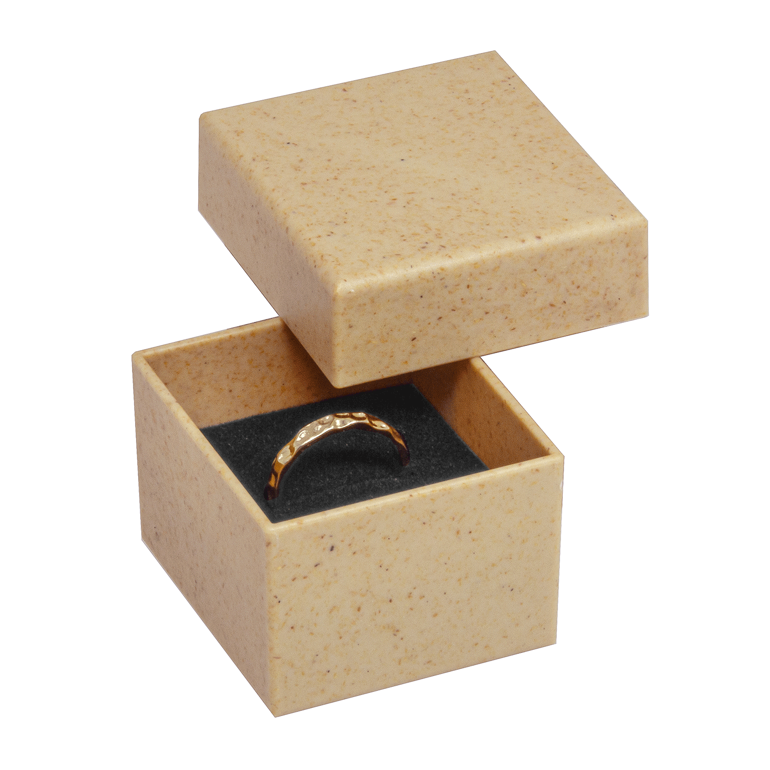 Bio-plastic boxes for rings - wedding rings - stud earrings