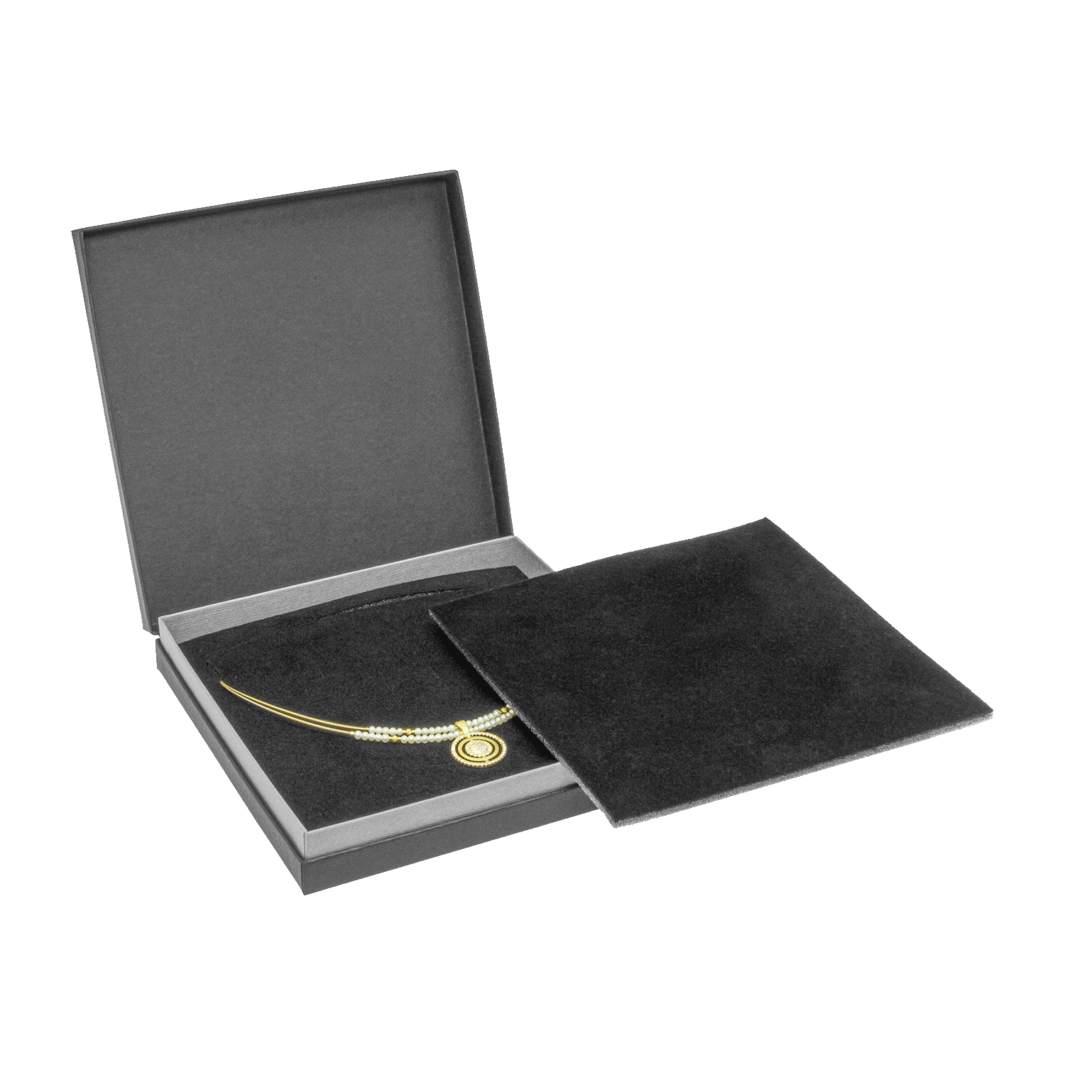 Cardboard boxes with hinge for necklaces - colliers