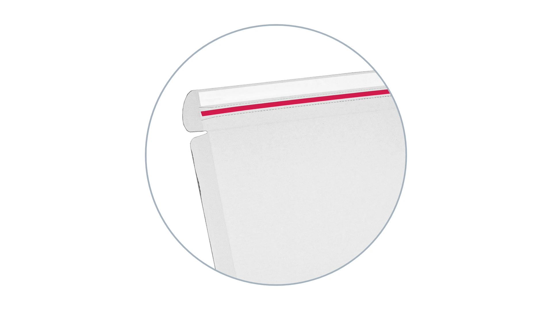 With adhesive strips