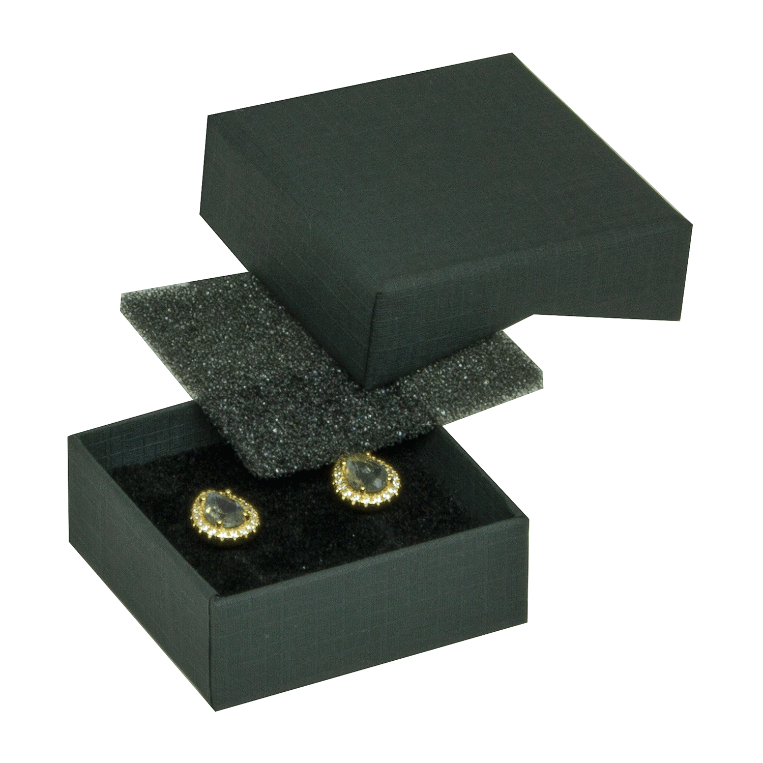 Flat cardboard boxes for ear studs