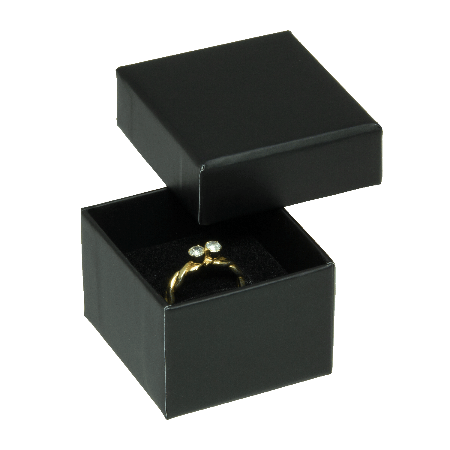 Cardboard boxes for rings - wedding rings - stud earrings