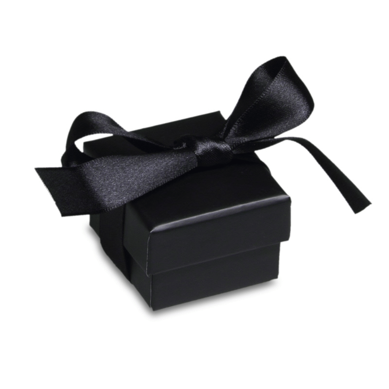 Boxes with ribbon for rings - wedding rings - stud earrings