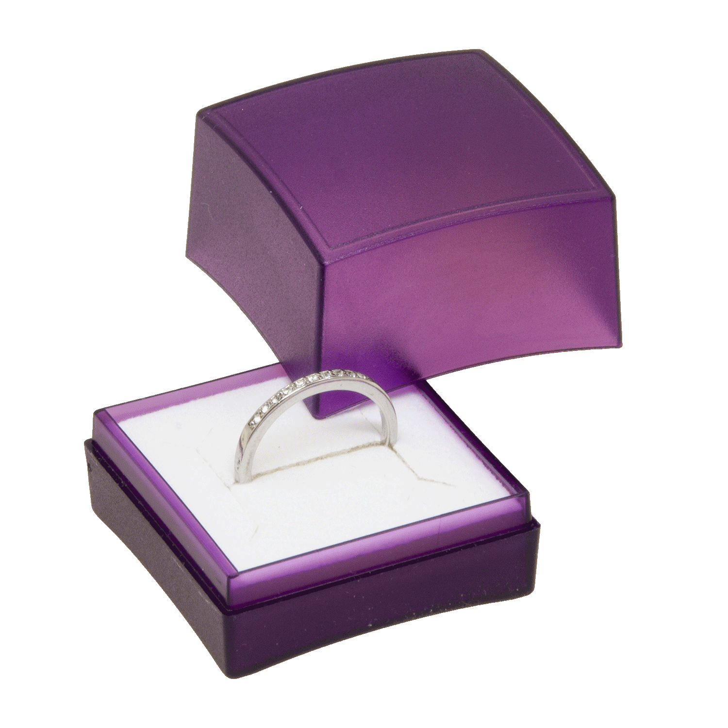 Plastic jewellery boxes for rings - wedding rings - stud earrings