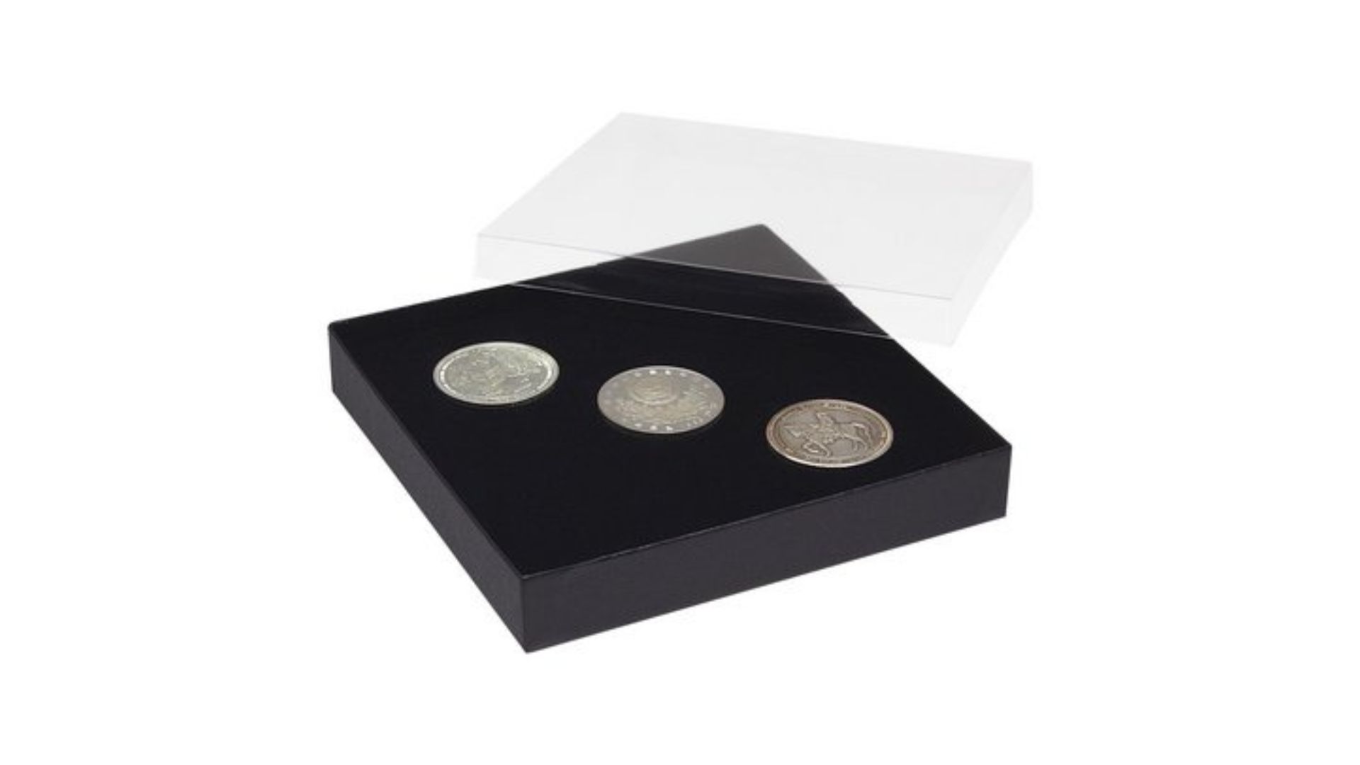 Coin packaging with clear lid