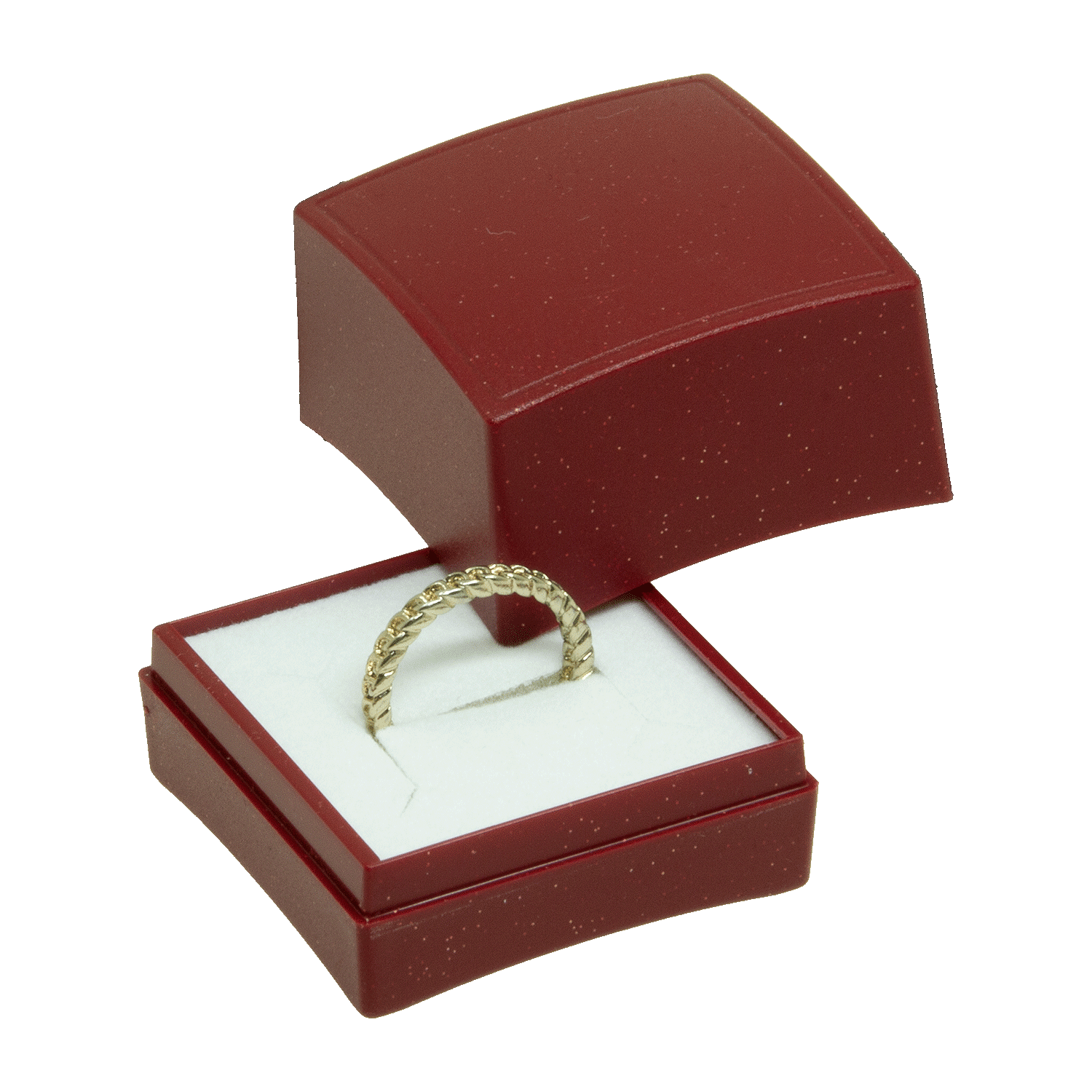 Plastic boxes for rings - wedding rings - stud earrings