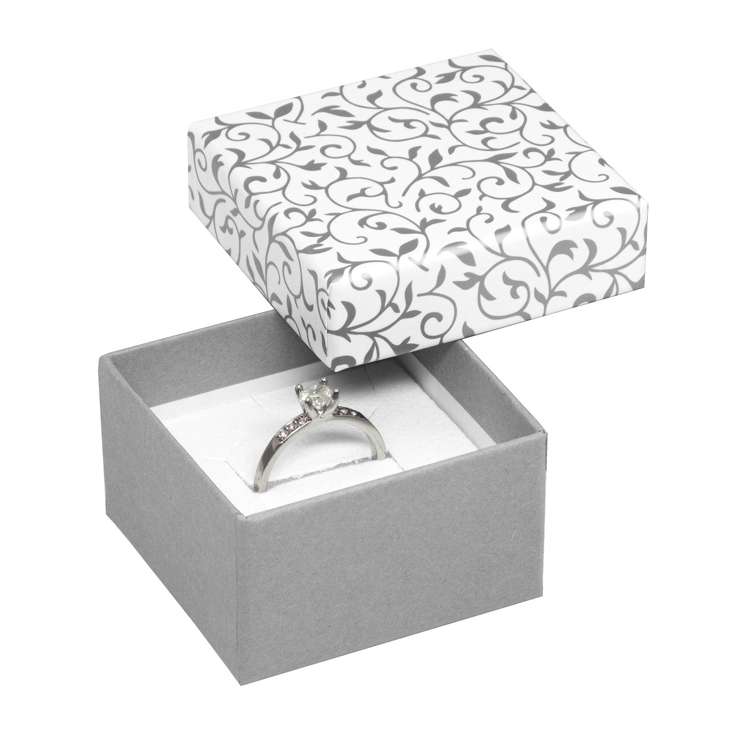 Cardboard boxes for rings - wedding rings - stud earrings