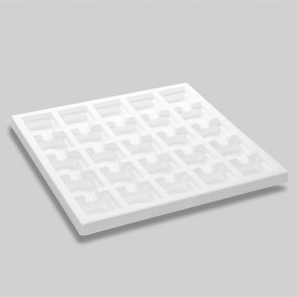 Vacuum formed inlay with 25 compartments - 35x35 mm
