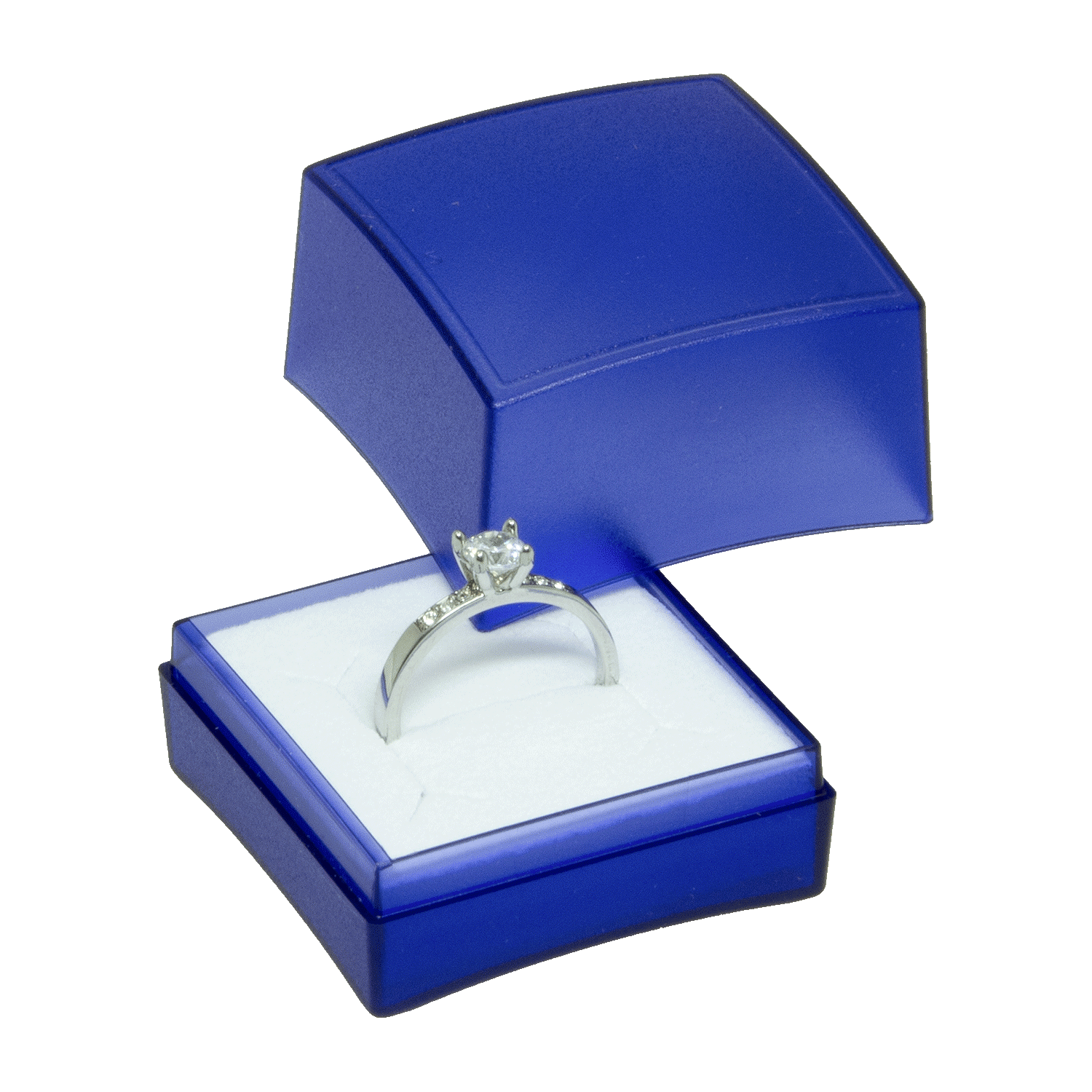 Plastic boxes for rings - wedding rings - stud earrings