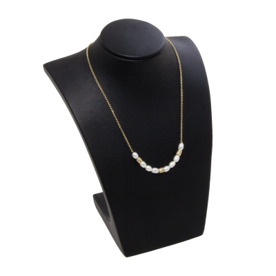 Small necklace bust, 8006 ELEGANT Top Soft black